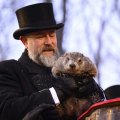 El cuidador de la marmota, AJ Dereume, sostiene a Punxsutawney Phil después de que viera su sombra

Read more at: https://www.elnuevoherald.com/noticias/estados-unidos/article314545480.html#storylink=cpy