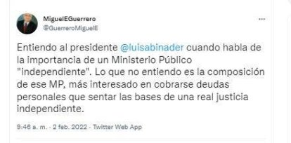 Miguel Guerrero: “MP está interesado en cobrarse deudas personales”,Miguel Guerrero: “MP está interesado en cobrarse deudas personales”