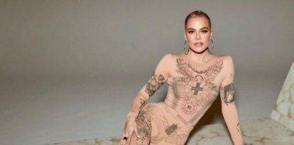 En fotos: Khloé Kardashian posa «desnuda» con su cuerpo ¿con tatuajes?,En fotos: Khloé Kardashian posa «desnuda» con su cuerpo ¿con tatuajes?