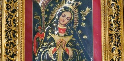 Imagen del cuadro de la Virgen de la Altagracia.,Imagen del cuadro de la Virgen de la Altagracia.
