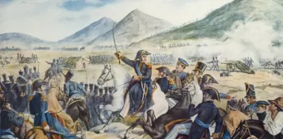 Pintura que muestra una escena de la batalla de Chacabuco. Obra de Theodore Gericault,Pintura que muestra una escena de la batalla de Chacabuco. Obra de Theodore Gericault