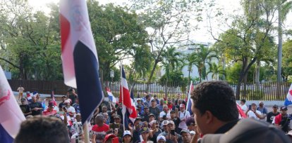 En fotos la concentración de la Antigua Orden en el Parque Independencia en contra de la migración haitiana,En fotos la concentración de la Antigua Orden en el Parque Independencia en contra de la migración haitiana