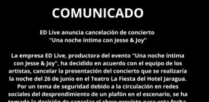 ¿Cuál es la situación actual del Teatro La Fiesta tras la cancelación del concierto de Jesse & Joy? ,¿Cuál es la situación actual del Teatro La Fiesta tras la cancelación del concierto de Jesse & Joy?