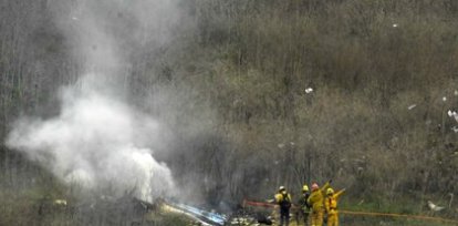 El lugar de la caída del helicóptero accidentado en el que falleció la ex estrella de la NBA Kobe Bryant (26 de enero),El lugar de la caída del helicóptero accidentado en el que falleció la ex estrella de la NBA Kobe Bryant (26 de enero)