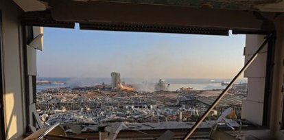 Uns vista de la devastación luego de la explosión en un depósito en el puerto de Beirut, Líbano (4 de agosto) ,Uns vista de la devastación luego de la explosión en un depósito en el puerto de Beirut, Líbano (4 de agosto)