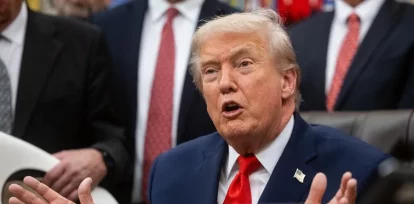 El presidente de EE.UU., Donald Trump, en una fotografía de este viernes.