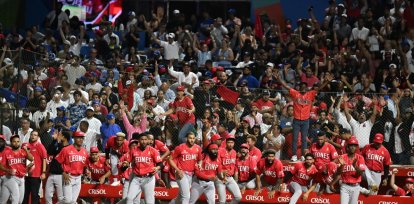El equipo de los Leones del Escogido y su fanaticada gozaron un mundo cuando ganaron su corona 17.
