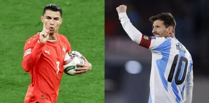 Combo de fotografías de archivo de los jugador Cristiano Ronaldo (i), de Portugal, y Lionel Messi (d), de Argentina. EFE/Filip Singer/Juan Ignacio Roncoroni