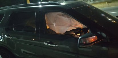 Así quedó el vehículo de Héctor Gómez