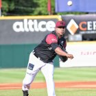 Wily Peralta en su labor de ayer por los Gigantes.