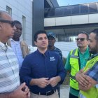 Ingenieros   Ascención, Isa y Rodríguez en el recorrido.