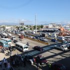 Tránsito en el Kilómetro 9 de la autopista Duarte
