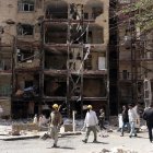 Zona afectadas por los bombardeos en Teherán, Irán.