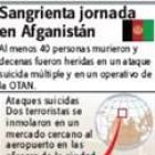 Ataque suicida deja  40 muertos en Afganistán