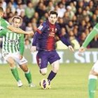 <STRONG>Barcelona y Messi vencen a Betis; Atlético y Levante ganan</STRONG>