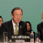 Donald Tusk, Ban Ki-moon, Christiana Figueres