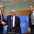 Sergei Lavrov, Lakhdar Brahimi, John Kerry