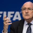 Sepp Blatter. AFP PHOTO / FABRICE COFFRINI.