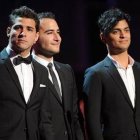 ARCHIVO - Los integrantes Reik, Julio Ramírez Eguía, de izquierda a derecha, Jesus Alberto Navarro Rosas y Gilberto Marín Espinoza Bibi, en la 13a entrega del Latin Grammy en el Mandalay Bay en Las Vegas en una fotografía del 15 de noviembre de 2012. Reik interpreta We Only Have Tonight el tema de la comedia "No manches Frida". La cinta se estrena en Estados Unidos el 2 de septiembre de 2016. (Foto Al Powers/Powers Imagery/Invision/AP archivo)