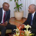 El presidente de Haití Jovenel Moise y el primer ministro Jack Guy Lafontant.