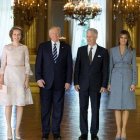 Trump llega al palacio real belga para reunirse con los monarcas y el primer ministro