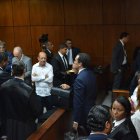El Juez  de la Instrucción Especial de la Suprema Corte de Justicia, Francisco Ortega, dictó medidas de coerción contra los imputados en el caso de corrupción de la empresa Odebrecht correspondientes a prisión preventiva, prisión domiciliaria, garantía económica y presentación periódica, al tiempo de declaró complejo el caso. En foto: . 07-06-17 Foto: José Adames Arias.