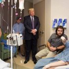 Trump visita hospital donde están víctimas de la masacre de Florida