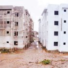 Los apartamentos que construye el Gobierno en zona afectada por la crecida del río Camú el pasado jueves