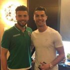 Cristiano Ronaldo visita al Sporting antes del partido contra el Atlético