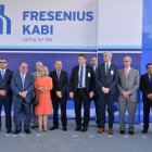El presidente Danilo Medina, funcionarios y ejecutivos de Fresenius Kabi.