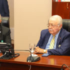 Angel Canó y Antonio Isa Conde, director Comisión Nacional de Energía y ministro de Energía y Minas, respectivamente.