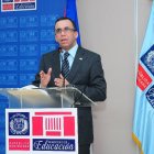 El ministro de Educación Andrés Navarro informó que este año escolar iniciará con un casi 70% del estudiantado en jornada extendida. HOY/ Aracelis Mena. 15/08/2018