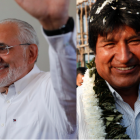 Evo Morales y Carlos Mesa