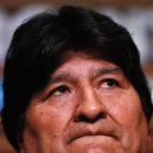 AME5355. BUENOS AIRES (ARGENTINA), 21/02/2020.- El expresidente de Bolivia Evo Morales habla durante una rueda de prensa hoy viernes en Buenos Aires (Argentina). EFE/Juan Ignacio Roncoroni