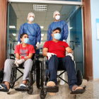 Aunque el padre  Dionisio Fernández no resultó afectado, decidió acompañar a su hijo de 12 años de edad.