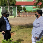 Manuel Jiménez durante su visita al Hipódromo.