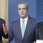 Leonel Fernández, Luis Abinader y Gonzalo Castillo.