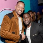 BURBANK, CALIFORNIA - APRIL 09:  (EXCLUSIVE ACCESS, SPECIAL RATES APPLY) MTV Generation Award Honoree Will Smith (L) and host Kevin Hart pose backstage at the 2016 MTV Movie Awards at Warner Bros. Studios on April 9, 2016 in Burbank, California.  MTV Movie Awards airs April 10, 2016 at 8pm ET/PT.  (Photo by Jason Kempin/MTV1415/Getty Images for MTV)