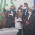 Luis Abinader en  jornada de afiliación al Seguro Nacional de Salud (SENASA).