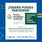 Anuncian prórroga  hasta el 7 de mayo para concursar en Premio Periodismo Ambiental
