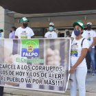 Miembros del Falpo se manifestaron contra Jean Alain. 