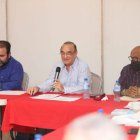 (foto #1) El presidente del PRSC, Quique Antún; el secretario general, RAmon Rogelio Genao, y el diputado Máximo Castro Silverio.