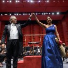 El maestro José Antonio Molina y la soprano Nathalie Peña-Comas  en el Concierto de Clausura de la Temporada Sinfónica 2021.