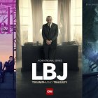 En esta combinación de fotos, el arte promocional de la serie "The Marvelous Mrs. Maisel", que regresa en una nueva temporada el 18 de febrero en Amazon; "LBJ: Triumph and Tragedy", un documental de dos partes sobre Lyndon Baines Johnson que se transmite el 20 y 21 de febrero por CNN, y la serie de terror y ciencia ficción "From", que llega el 20 de febrero a Epix. (Amazon/CNN/Epix vía AP)