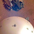 La sonda InSight sobre Marte.
