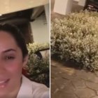 Karen Yapoort con las flores de la boda de Francisca (IG Karen Yapoort).