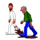 Dos personas caminando.