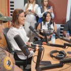 Margarita Cedeño mientras participa en "El Mañanero".