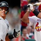 Aaron Judge (izquierda) y Albert Pujols.