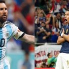 Lionel Mesi (izquierda) y Kylian Mbappé